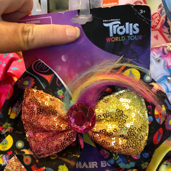 Lot of 2 Trolls World Tour Hair Bows - Picture 2 of 2